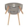 KADIR designer fotel szürke textil anyag 64x60x84 cm