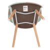 KADIR designer fotel  patchwork/menta,barna textil anyag 64x60x84 cm