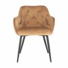 BERILIO design szék teppelt háttámlával, barna/fekete színben, 60x60x83 cm