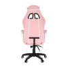 PINKY irodai/gamer szék, rózsaszín/fehér színben, 64x60x127-137 cm