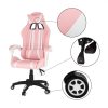 PINKY irodai/gamer szék, rózsaszín/fehér színben, 64x60x127-137 cm