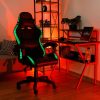 MAFIRO irodai/gamer szék, RGB LED háttérvilágítással, fekete színben, 64x60x127-137 cm