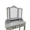Regina New fésülködőasztal zsámollyal, szürke/ezüst színben 80x40x142 cm