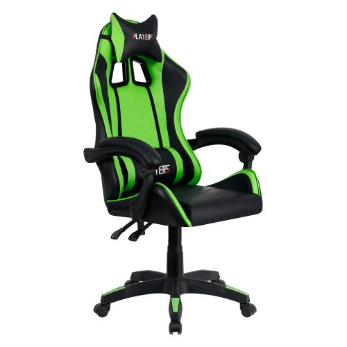 JAMAR irodai/gamer szék, zöld/fekete színben, 65x65x114-124 cm 