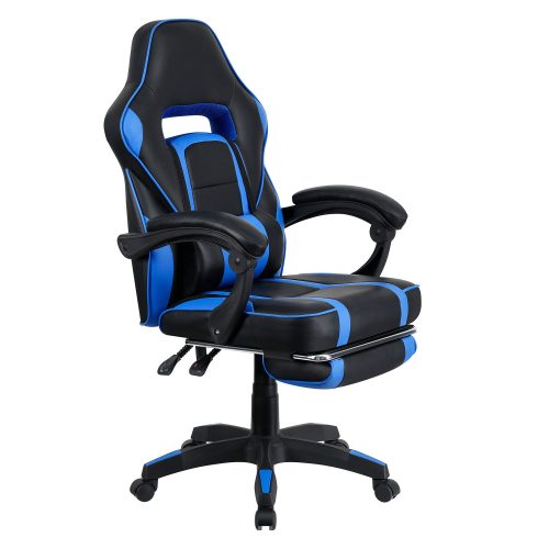 GUNNER irodai/gamer szék,  kék/fekete színben, 59x62x110-120 cm 
