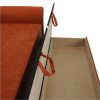 Patryk kanapé, narancssárga-égerfa 215x78x75 cm