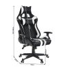 ZOPA NEW irodai/gamer szék, RGB LED háttérvilágítással, fekete/fehér színben, 70x63x125-130 cm 